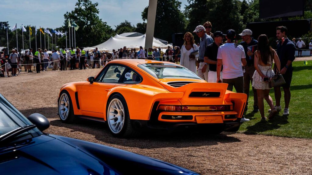 Orange Porsche Restomod Orange Porsche 959 restomod at Goodwood Festival of Speed