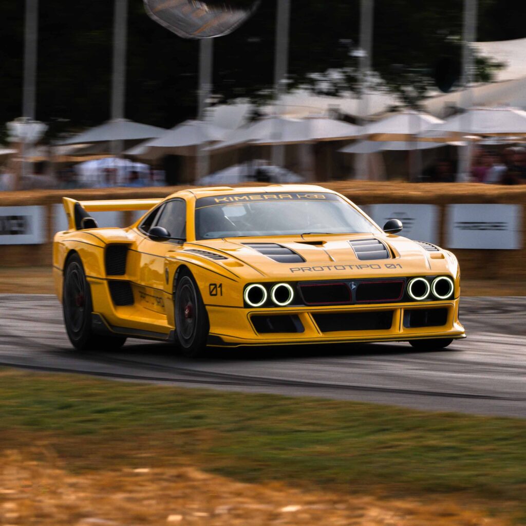 Yellow Supercar Racing Yellow supercar racing at Goodwood Festival of Speed